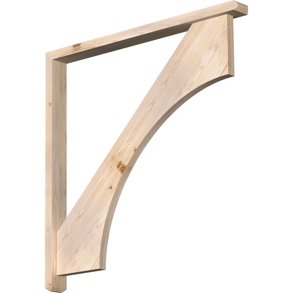 Ekena Millwork Westlake Craftsman Smooth Bracket w/ Offset Brace, Douglas Fir, 3 1/2"W x 40"D x 40"H BKT0402X40X40WTL04SDF - main